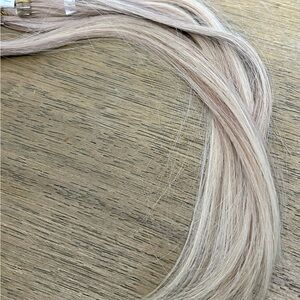 16.5” flat tip extension fusion keratin human hair blonde highlight 4pc remy 4g